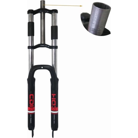 CDH 26" Suspension Bicycle Fork 1" Threaded 25.4mm Tube Double Shoulder Triple Tree Bike Fork