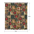 thumbnail image 5 of Pioneer Flower Floral Print Pattern Shower Curtain 72"x84", Bathroom Decorative Shower Curtain Set with 12 Hooks, Waterproof Washable, 5 of 6