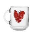 thumbnail image 2 of Taza Crisa de Vidrio Diseño Corazón Transparente, 2 of 4