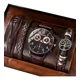 thumbnail image 1 of Set De 4 Piezas De Reloj Y Pulsera De Cuero Pu Para Hombre, 1 of 5