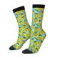 thumbnail image 1 of Balery Lemon1 Calcetas Largas con Estampado para Hombre y Mujer – Suaves y Transpirables, Talla Única (US 5-11), 1 of 6