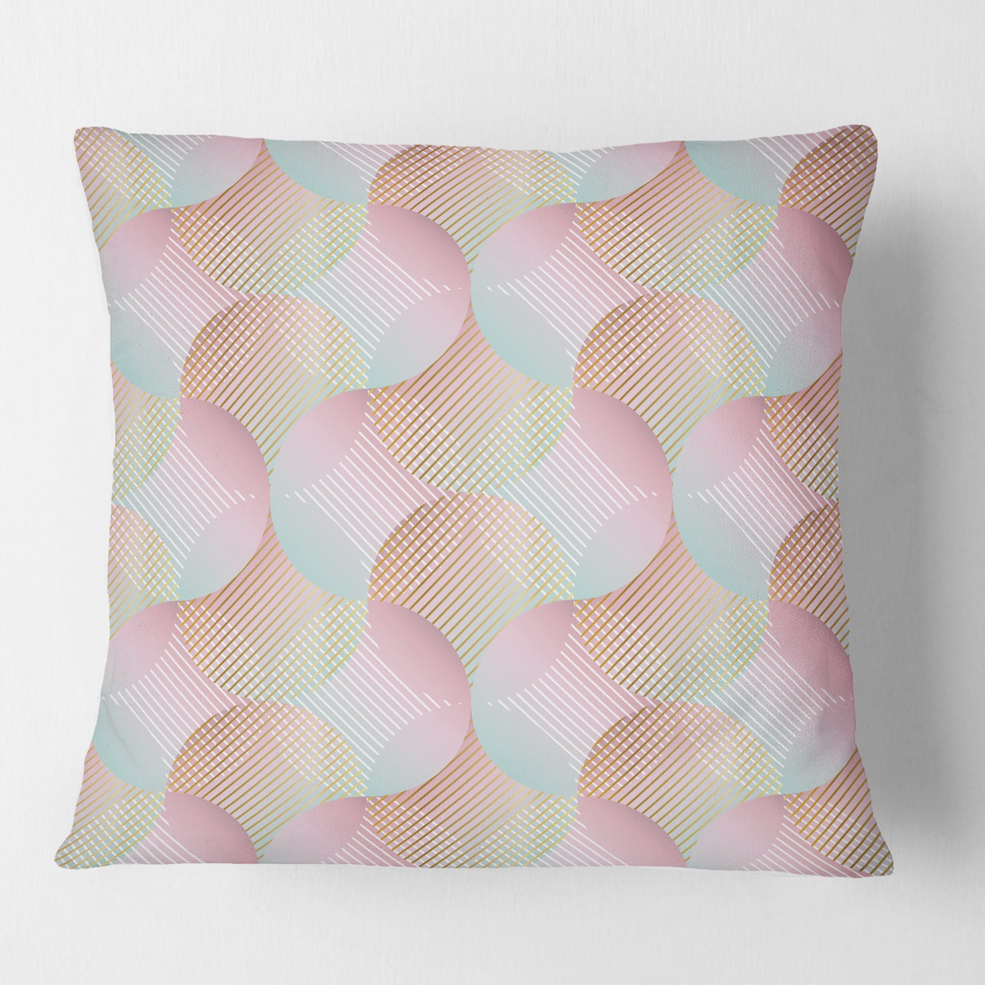 Designart Abstract Design Retro Pattern VII' Mid-Century Modern Throw Pillow - 18x18