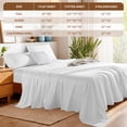 thumbnail image 2 of Baauye 100% Cotton Sheet Set, 1000 Thread Count Durable 4-Piece Bed Sheets with 16" Deep Pocket, Queen, White, 2 of 8