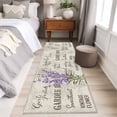 thumbnail image 4 of Purple Lavenders Eater 2'x6' Runner Rugs for Hallway Kitchen Bedside Non Slip Washable, Vintage Floral Retro Art Entryway Rug Runners with Rubber Backing, Long Carpet Runner for Laundry Room, 4 of 8