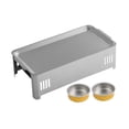 thumbnail image 2 of jinwen Plateau Chauffant Coréen Serveur Réchaud pour Barbecue Restaurant Camping argent, 2 of 9