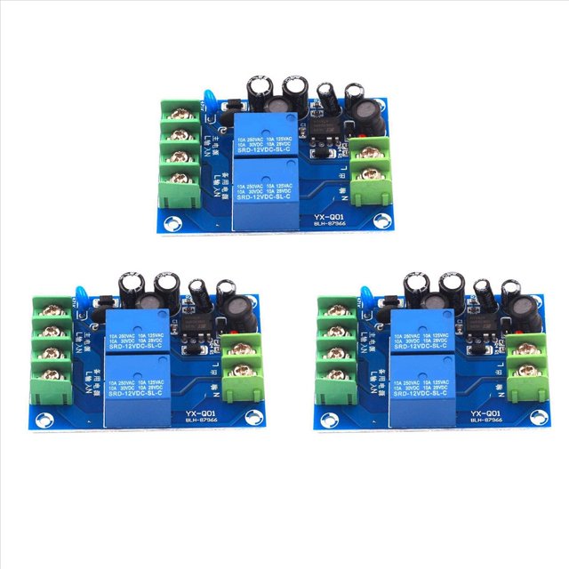 3X Conmutador AutomáTico de AlimentacióN de 2 VíAs de 220V, Fuente de AlimentacióN Dual de 10A, MóDulo de Placa de Interruptor de Transferencia de Fallo de AlimentacióN 2 en 1