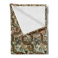 thumbnail image 2 of Paisley Soft Flannel Fleece Throw Blanket, Flower Blossoms in Style Pattern Antique Swirled Design, Cozy Plush for Indoor and Outdoor Use, 60" x 80", Multicolor, by Ambesonne, 2 of 5