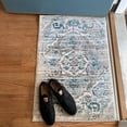 thumbnail image 3 of Luxe Weavers Victoria 4620 Distressed Floral Area Rug Carpet, Cream 3 Pcs Set, 3 of 8