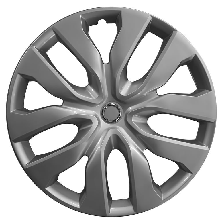 OxGord 17 Inch Wheel Covers for Nissan Rogue Silver Pack of 4