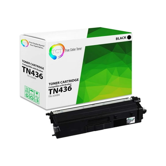 TCT TN436 Black Toner Cartridge - Premium Compatible Replacement for Brother TN436BK Black High Yield