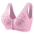 thumbnail image 2 of FUNUONY Daisy Bras for Older Women No Underwire Front Closure Comfort Senior Wireless Snap Closing Bra,Push Up Full Support No Underwire Convenient Breathable Bras Comfy Gathering Everyday Bras, 2 of 3