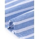 thumbnail image 5 of Vestido a rayas INSPIRE CHIC para mujeres, casual, con botones, abertura lateral, con cinturón, estilo A, vestido midi de verano, L azul y blanco, 5 of 6