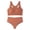 Orange, variant on Womens Bras Square Neck Crop‑Top Bralette, Soft Cup Wireless Pullover Bra for All Day Wear