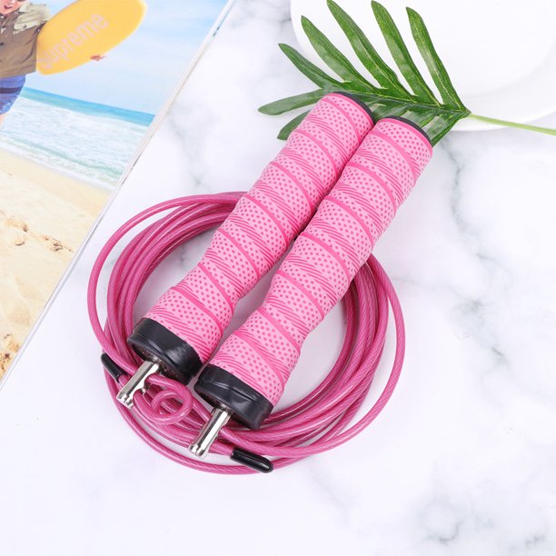 unbranded Jump Rope Deportivo Con Mango Ergonómico Y Plegable Para En Rosa
