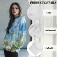 thumbnail image 6 of COEQINE Tops Sweatshirts Pullover Long Sleeves Women's Hoodies Oversized Fashion Y2K Crewneck Fit Soft Loose Hooded Sweatshirt Women Butterfly and Daisy Outfits Clothes, M, 6 of 7