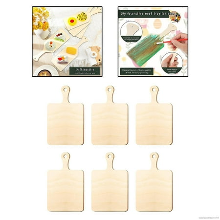 

6 Pieces Mini Wooden Cutting Board With Handle For Crafting Home Kitchen