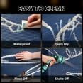 thumbnail image 6 of SIXHOME Outdoor Rug with LED Strip Lights 8'x10' Waterproof Reversible Patio Rug Portable Tropical Indoor Outdoor Rug Plastic Straw Rug for RV Camping Garden Picnic Deck Backyard Blue and Gray, 6 of 8