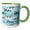 Green/White, variant on 3drose, Sea Otters Riding the Waves, 11oz Two-tone Red Mug