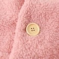 thumbnail image 6 of Annhoo Toddler Girl's Fleece Jackets Winter Long Sleeve Collared Button Front Jackets Plush Warm Outwear with Pockets, 6 of 9