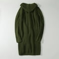thumbnail image 4 of VNKIDY Men's Sweater Coat Fall Winter Oversized Solid Color Ribbed Knit Hooded Cardigan Long Sleeve Buttons Down Thermal Windproof Coat For Cold Weather Daily Wear Trendy Knitwear, 4 of 9