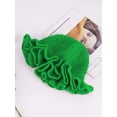 thumbnail image 3 of Deago Women Crochet Bucket Hat Cute Winter Ruffled Brim Floppy Cap Handmade Knit Cloche Hats (Green), 3 of 9