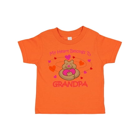 

Inktastic Heart Belongs to Grandpa Gift Toddler Toddler Girl T-Shirt