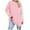 Pink, variant on LYXSSBYX Womens Long Sleeve Dress Hot Sale Clearance Women Casual Solid Long Sleeve Shoulder Drop Round Neck T-Shirt Blouse