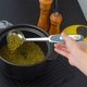 thumbnail image 2 of Cuchara de sopa de acero inoxidable | Mango antideslizante | Caño lateral extendido | Llovizna y cucharón de gachas | Utensilio de cocina | 11,8 x 3,14 pulgadas | Naranja Azul Púrpura Verde | 1 pieza, 2 of 7