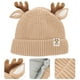 thumbnail image 5 of Gorro de punto grueso para niños Astas Gorro de lana cálido Gorro de punto para bebé (Caqui adecuado para bebés de 3 a 24 meses), 5 of 5