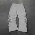 thumbnail image 4 of PFWOWB Graphic Baggy Sweatpants for Women Wide Leg Lounge Pants Drawstring Pockets, 4 of 4
