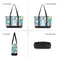 thumbnail image 6 of FORMRS Canvas Laptop Tote Bag for Women with 15.6" Computer Compartments Shoulder Handbag, Cartoon Easter Bunny, 6 of 7