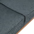 thumbnail image 5 of Noble House Beeson Fabric Tufted Loveseat with Accent Pillows, Charcoal and Dark Walnut, 5 of 9