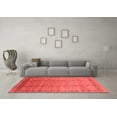 thumbnail image 3 of Ahgly Company Indoor Round Oriental Red Industrial Area Rugs, 6' Round, 3 of 4