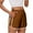 Brown, variant on Bloomae Women Running Shorts Stretch Tummy Control Athletic Shorts Summer High Waisted Tennis Sporty Workout Gym Shorts Black S
