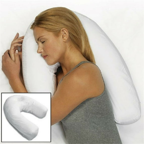 Douhoow U Shaped Pillow Side Sleeper Pillow Neck Pillow Hold Neck Spine Protection Cotton Cushion