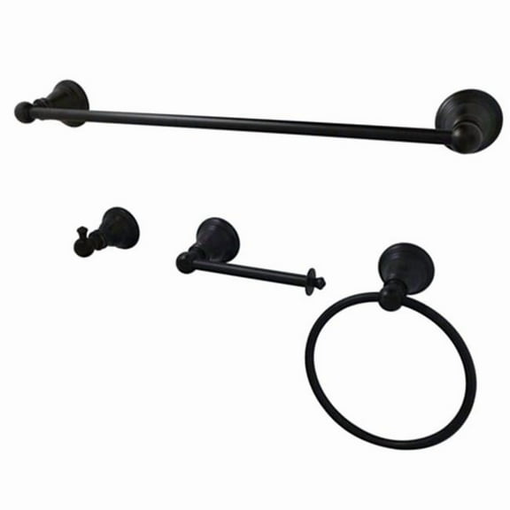 4 Piece American Classic Towel Bar Bath Hardware Set, Oil Rubbed Bronze