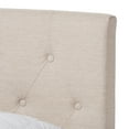 thumbnail image 4 of Baxton Studio Cassandra Modern and Contemporary Light Beige Fabric Upholstered King Size Bed, 4 of 8