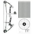 thumbnail image 3 of Portable Mini Compound Bow Set - 9.8" Compact Bow with 10 Arrows & Target, for Adults Indoor Outdoor Archery Practice, Survival Training, Camping Fun Gifts for Men Teens, 3 of 6