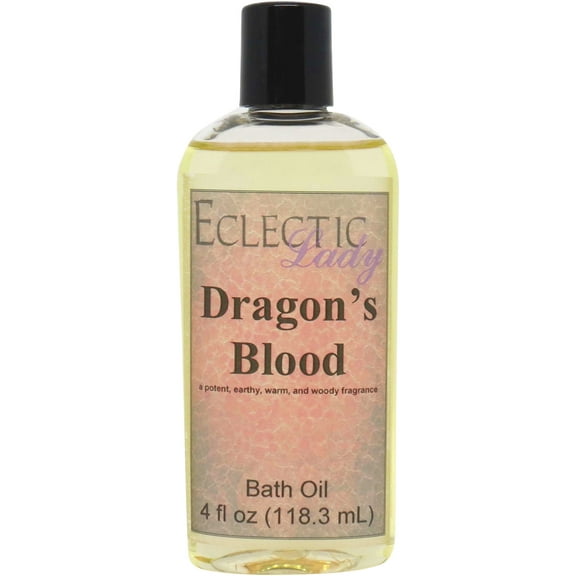 Dragon's Blood Bath Oil - Scented Body Oil - Relaxing & Moisturizing Bathing Oil - Fragrance Body Oil For Dry & Rough Sensitive Skin - 4 oz
