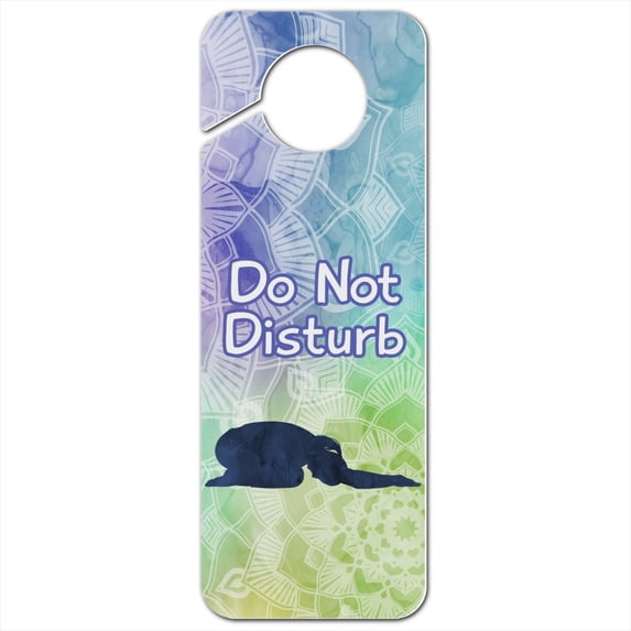 Child's Pose Yoga Plastic Door Knob Hanger Sign
