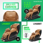 [LM] 3D+@ Latest Technology SL-Track Auto Extension Kahuna Massage Chair LM-6800T White/Camel
