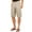 KHAKI, variant on Men's Premium Multi Cargo Twill Cargo Shorts with Belt