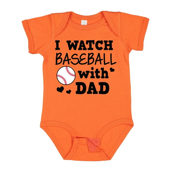 Inktastic I Watch Baseball with My Dad Boys or Girls Baby Bodysuit