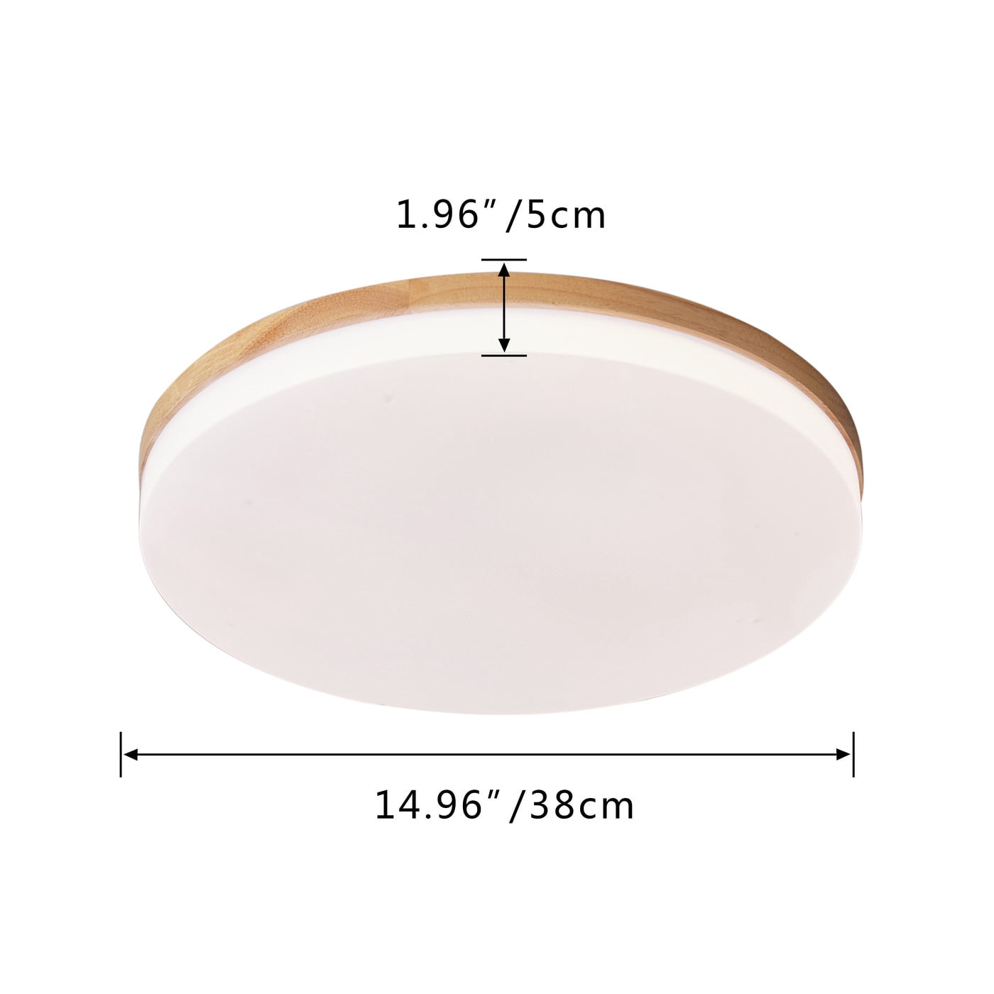 Aiwen Circle Acrylic Flush Mount Ceiling Lamp with Integrated LED Light 24 Watts