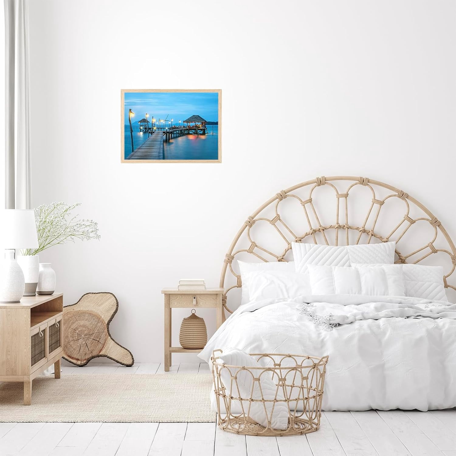 10x14 inch Picture Frame for 30 x 40cm Diamond Art Painting, Horizontal and Vertical Formats for Wall Hanging, 10 x 14 Wall Gallery Poster Photo Frame with Shatter Resistant Plexiglass, Natural