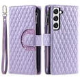thumbnail image 3 of for Samsung Galaxy S22 Wallet Case with Card Holder & Kickstand & Wrist Strap, Flip Folio Book Style PU Leather Protective Cover with Crossbody Strap for Samsung Galaxy S22, Purple, 3 of 11