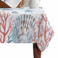 thumbnail image 4 of Ocean Crab Table Cloth Waterproof Tablecloths, Summer Coastal Coral Flower Shells Tablecloth Dining Table Cover for Kitchen Party Tabletop Outdoor, Rectangle Tablecloth 60x84 Inch, 4 of 9