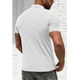 thumbnail image 3 of Iceglad Men's Polo Shirts Short Sleeve Performance Slim Fit Zip T-Shirts for Sports Golf Tennis, 3 of 7