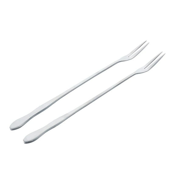 Pack of 5 Long Handle Olive Forks - Pickle Grabber, Cocktail Forks, 8 Inch