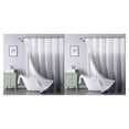 thumbnail image 1 of Inteprter Cortina de ducha de PEVA resistente al agua y que no se adhiere a la piel Protección de la privacidad Buena sensación de la mano Gris 180*200, gris 2piezas, 1 of 4